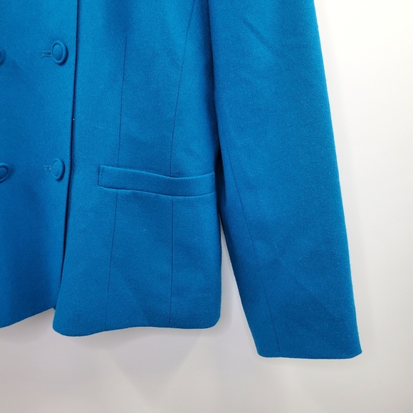 Pendleton Virgin Wool Career Blazer Blue Boxy Vintage - Picture 3 of 7